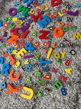 Colorful Magnetic Alphabet & Numbers Set for Kids - Multicolor